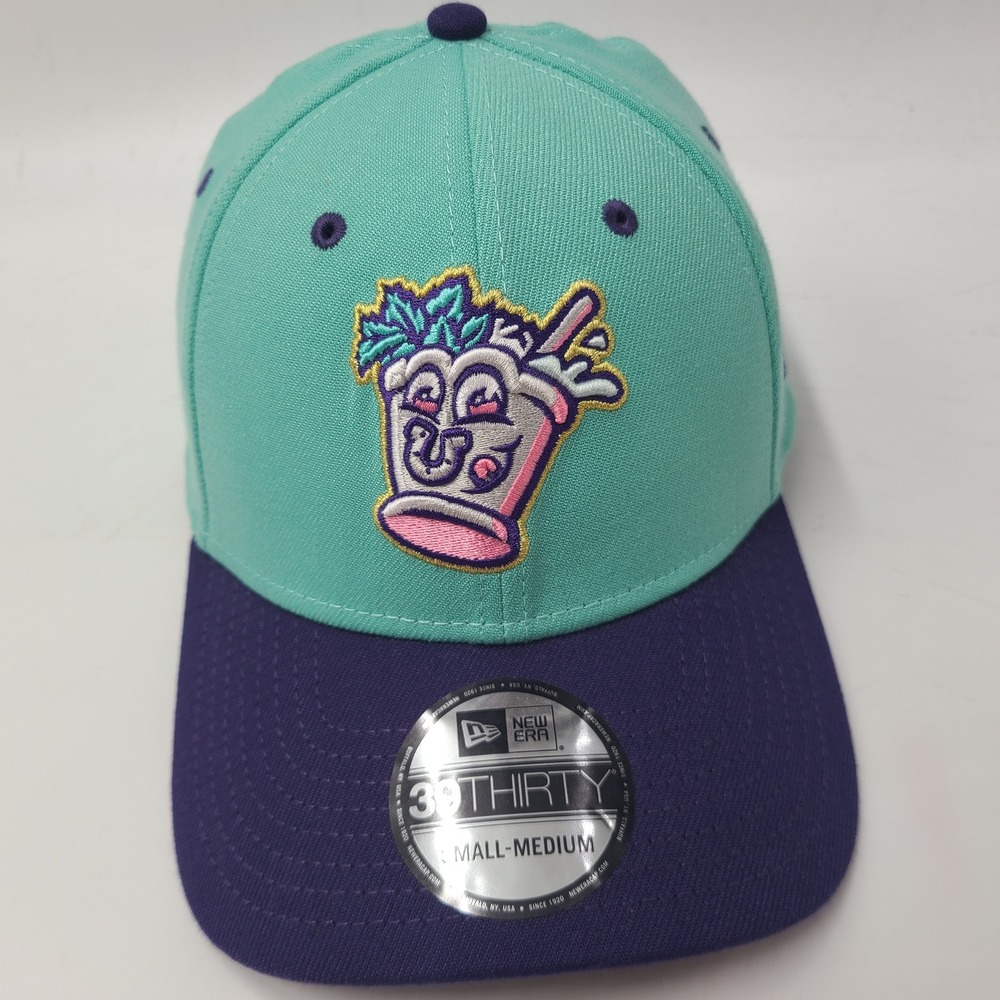 Louisville Bats Hat Fitted S-M New Era 39thirty Teal Derby City Mint Juleps Milb
